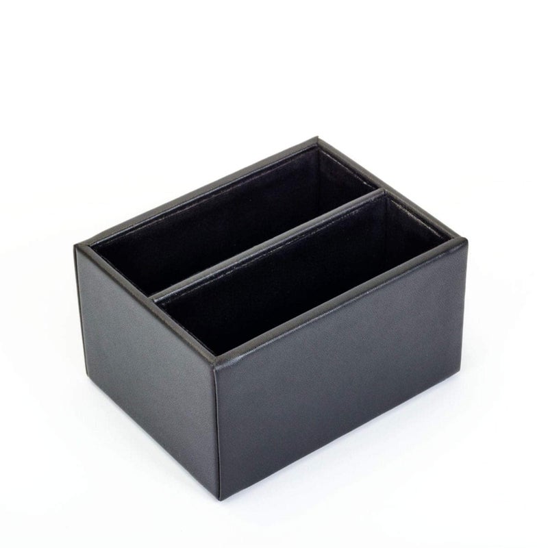 Dacasso طقم كوسترات مربعة من الجلد الأسود دكاسو 10 قطع مع حامل - Image 3